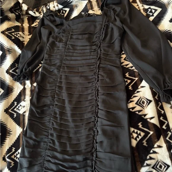 Nicole Miller Black Long Sleeve Dress - Picture 1 of 4